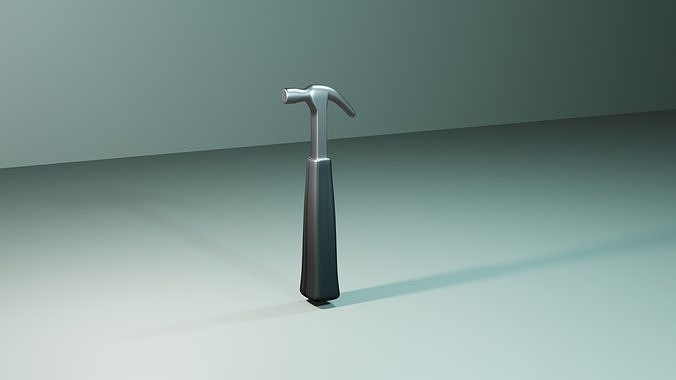 Metalic Hammer 3D model Low-poly 3D model