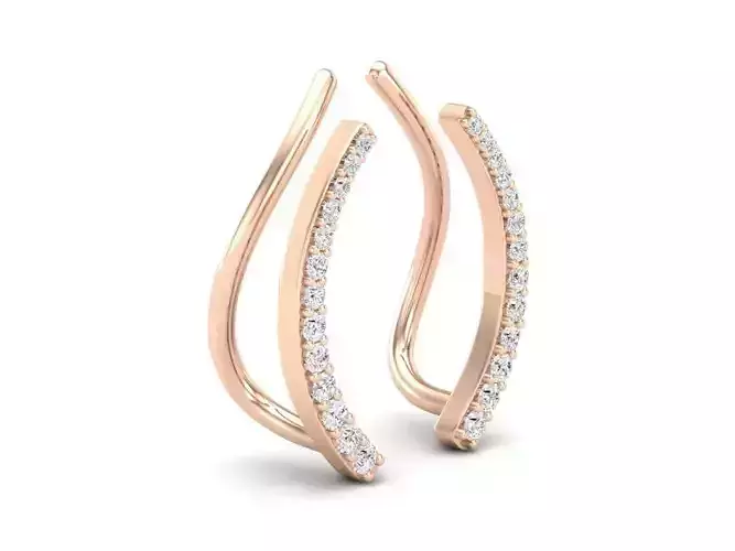 AV 461 Diamond Ladies Crawler Climber Earrings