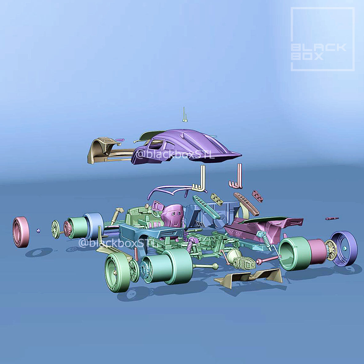 LM BUG PROTOTYPE FULL MODELKIT 1-24 3D print model_11