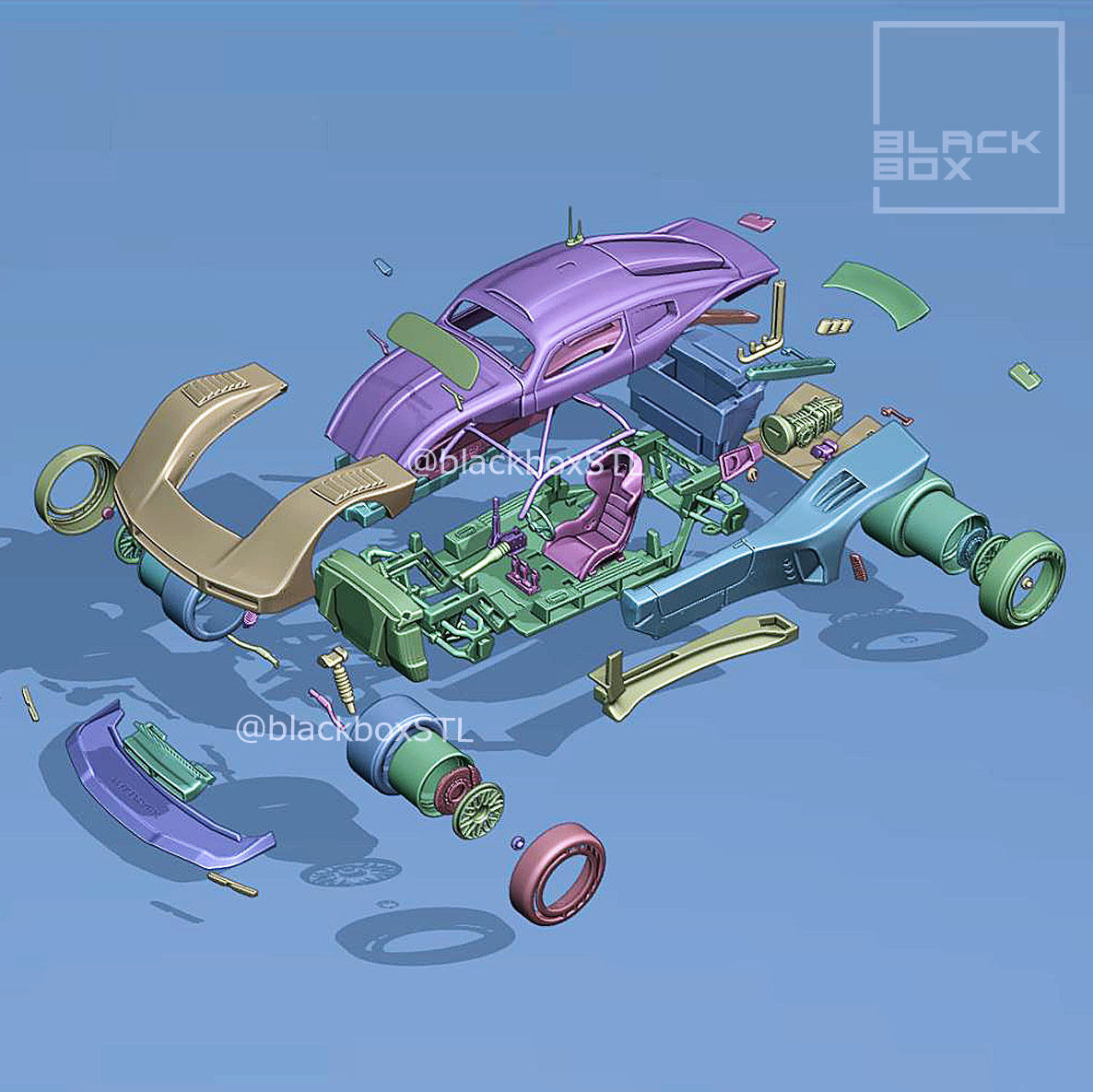 LM BUG PROTOTYPE FULL MODELKIT 1-24 3D print model_8