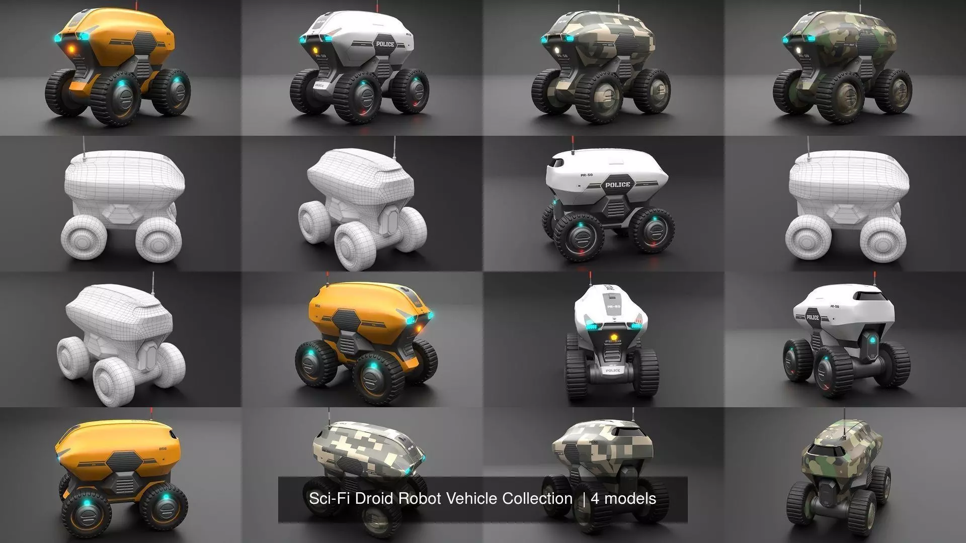 Sci-Fi Droid Robot Vehicle Collection  _1