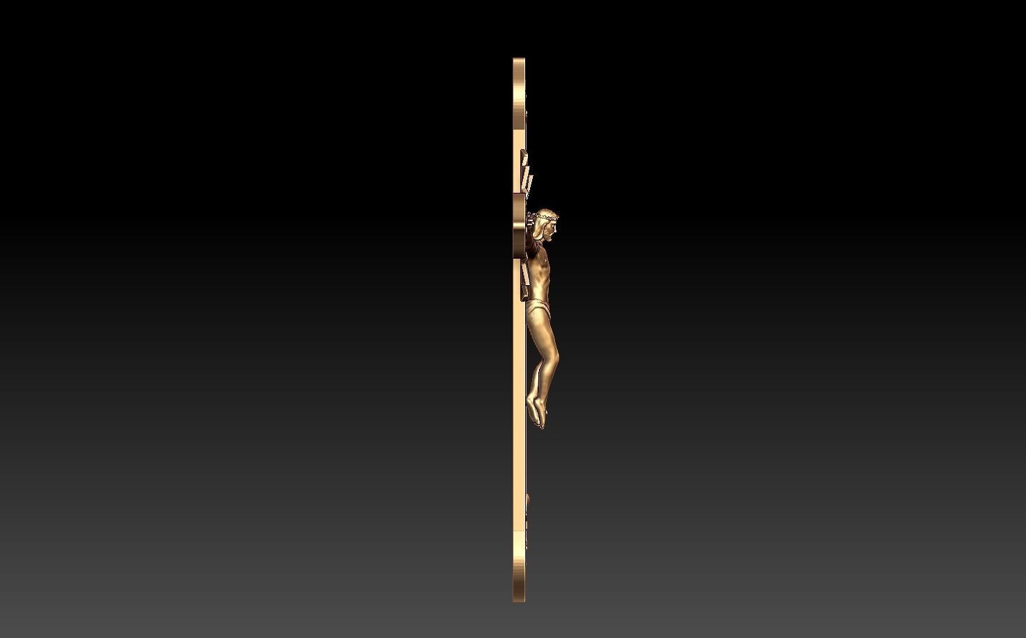 JESUS CROSS PENDANT 3D print model_2