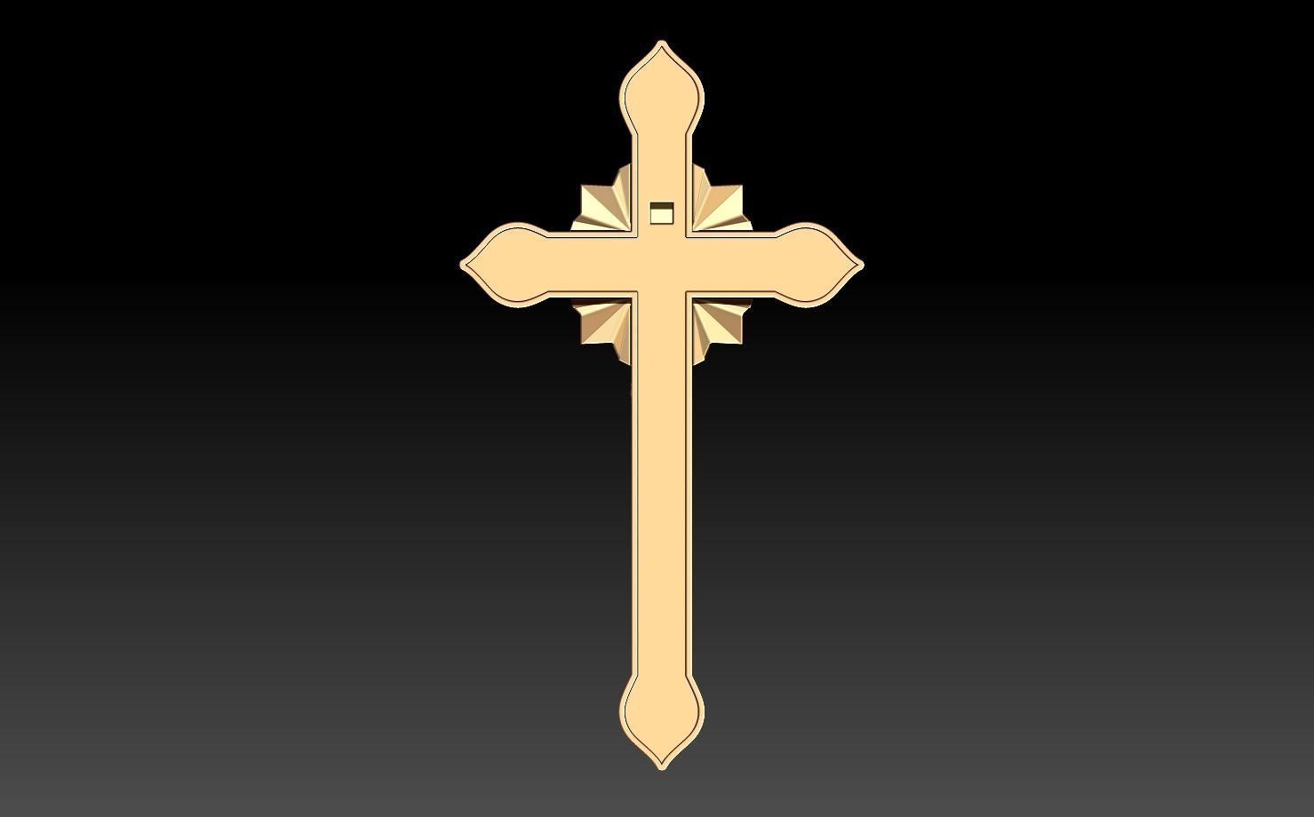 JESUS CROSS PENDANT 3D print model_4
