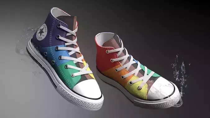 Model PBR Shoes Converse Multicolor 