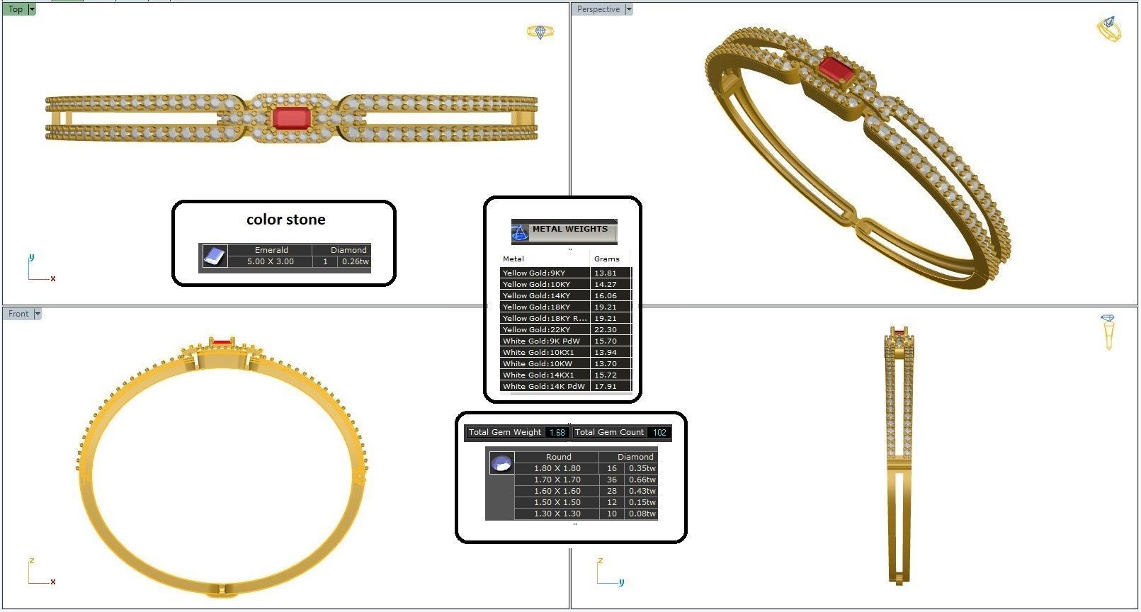Bracelet  3D print model_3