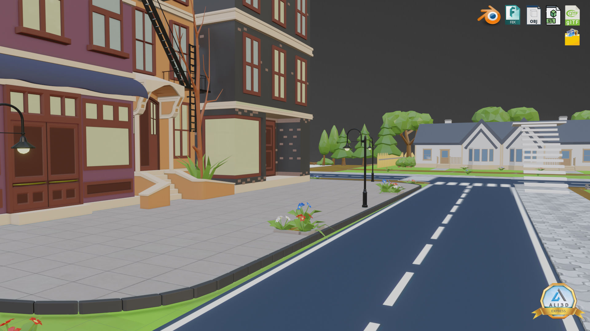 3D Metaverse FrameVR Environment Baked Low-poly 3D model_15