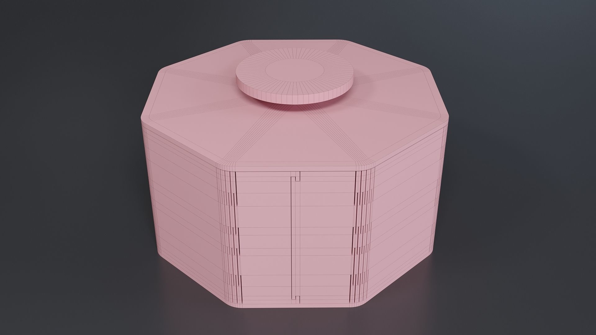 Eight sided giftbox Low-poly 3D model_9