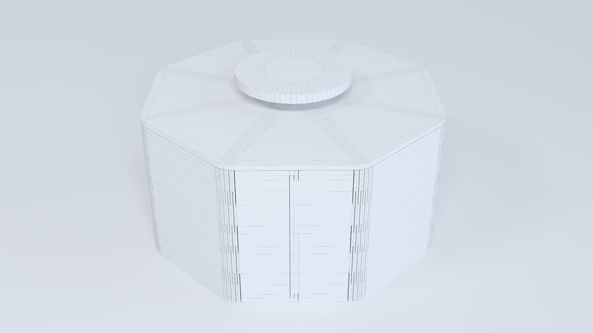 Eight sided giftbox Low-poly 3D model_8