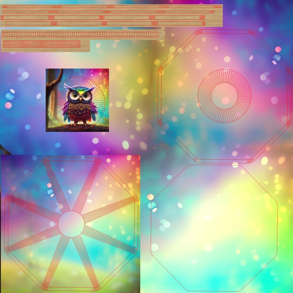 Eight sided giftbox Low-poly 3D model_11