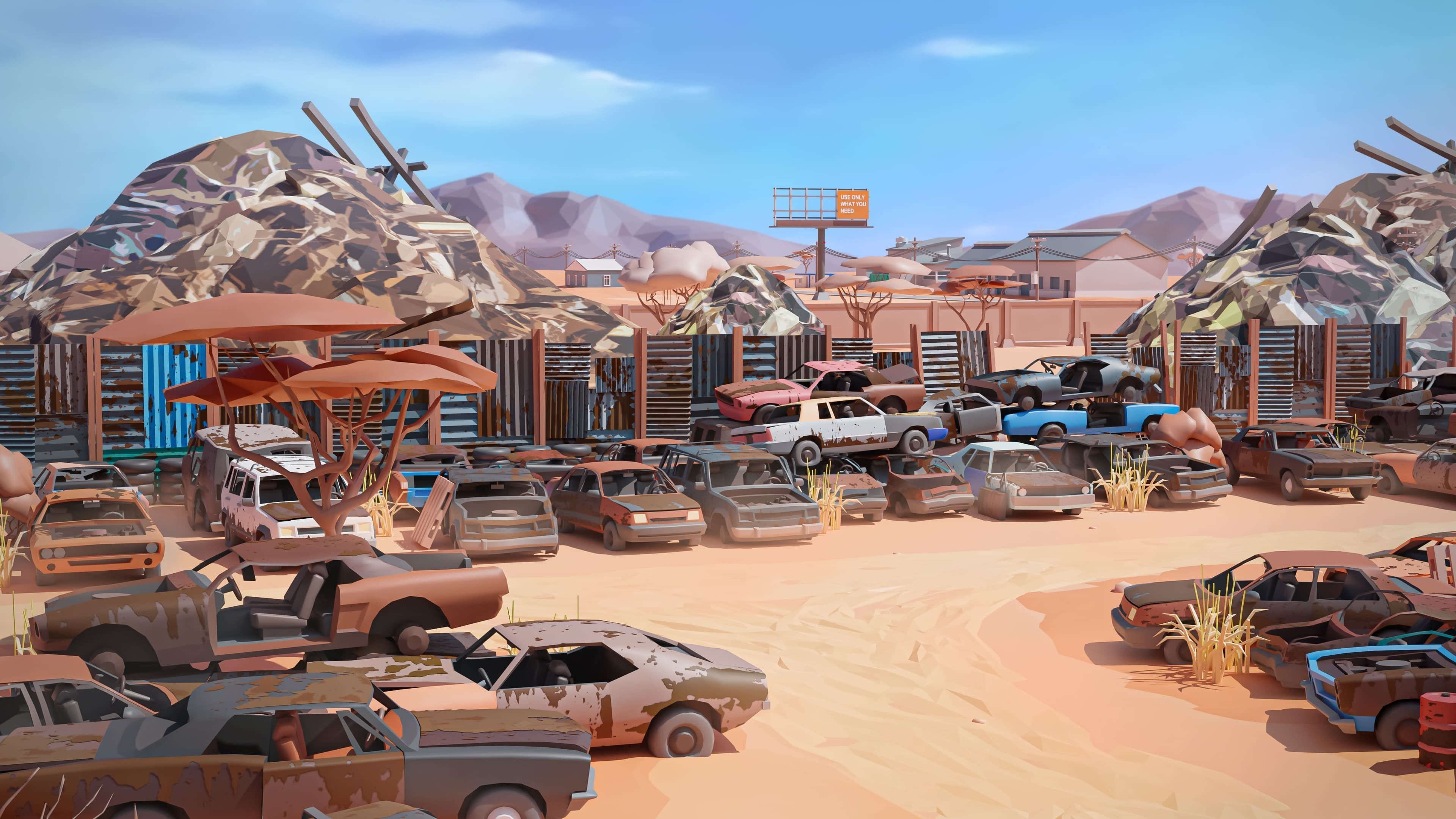 Junkyard Low-poly 3D model_16