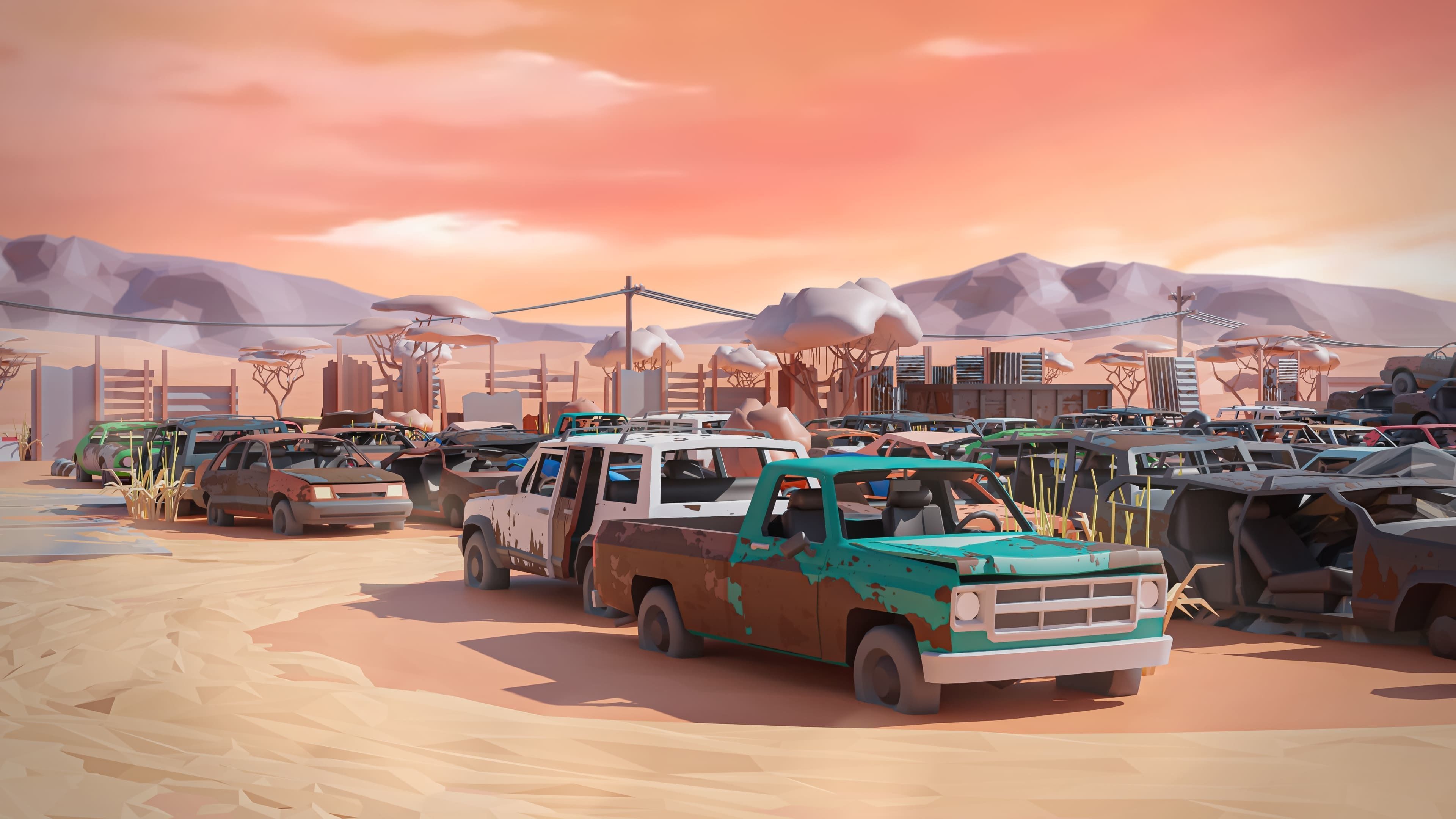 Junkyard Low-poly 3D model_15