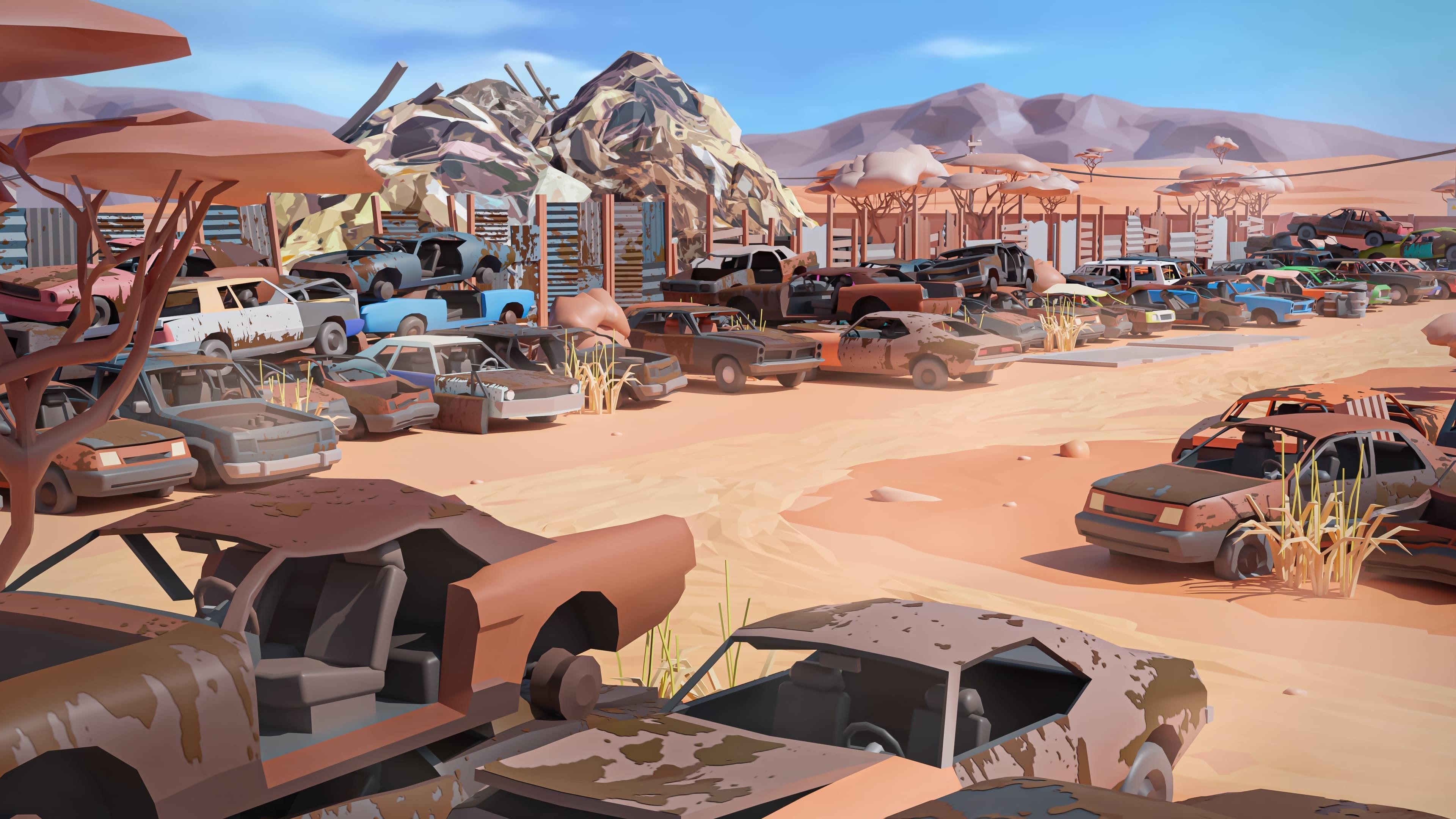 Junkyard Low-poly 3D model_19