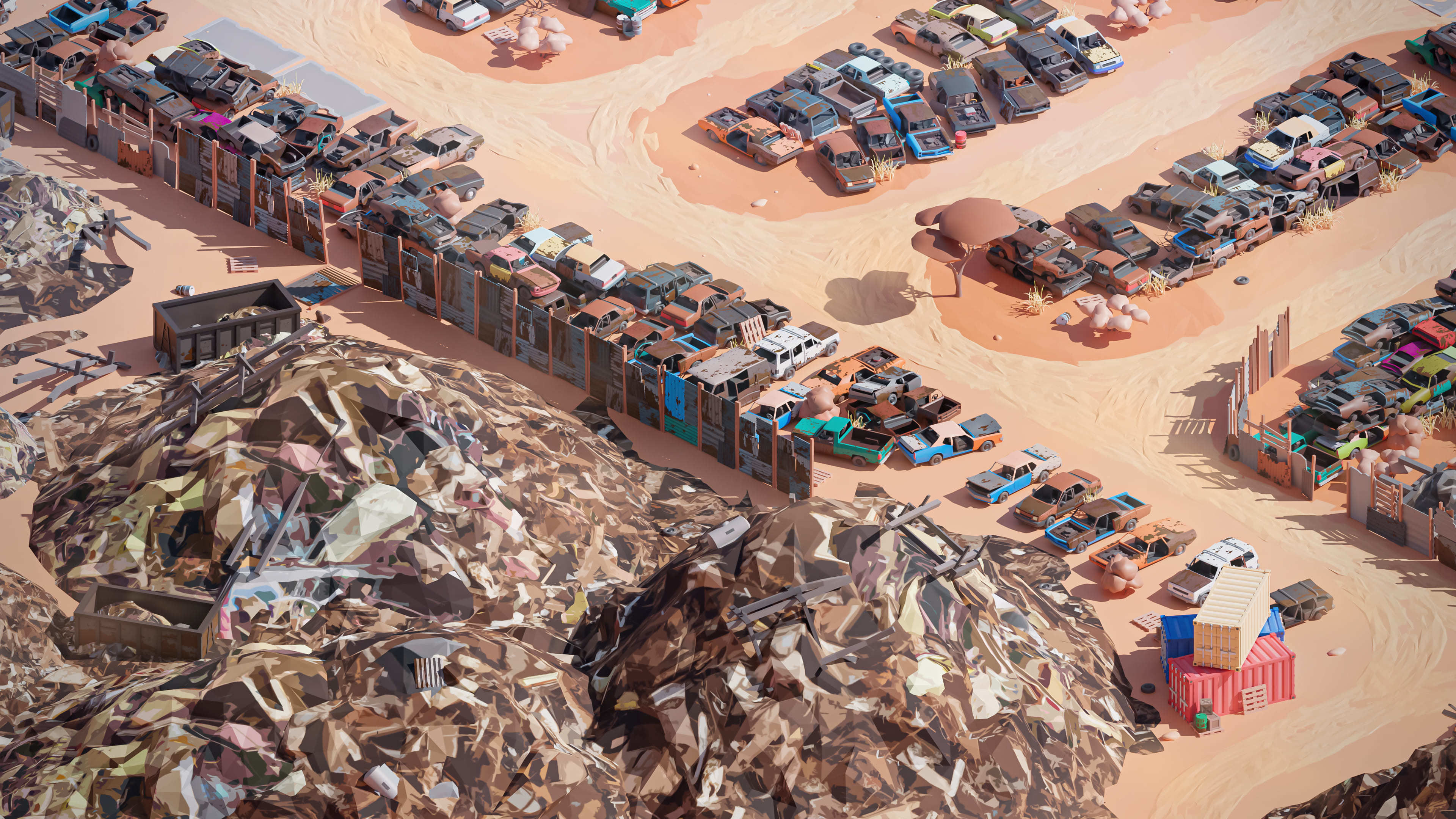 Junkyard Low-poly 3D model_34