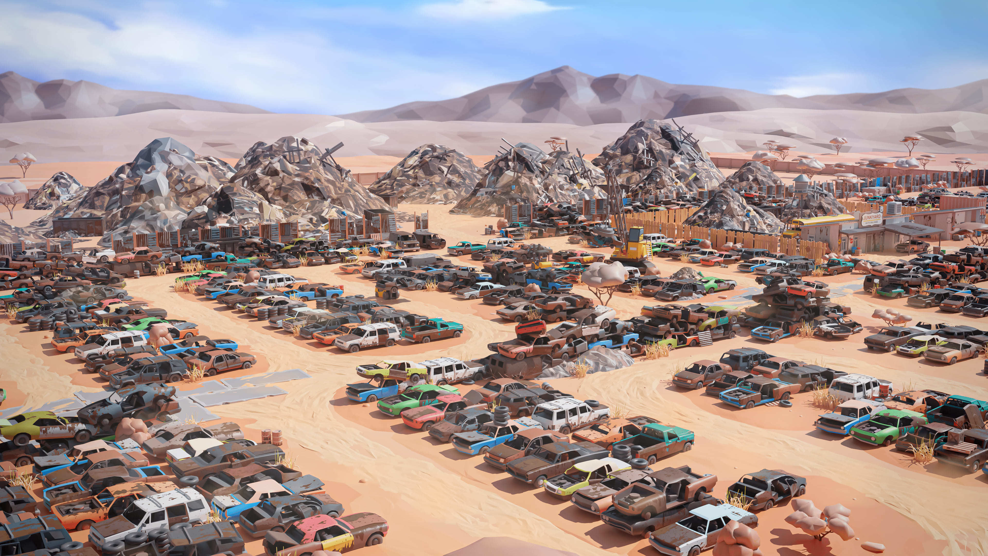 Junkyard Low-poly 3D model_13