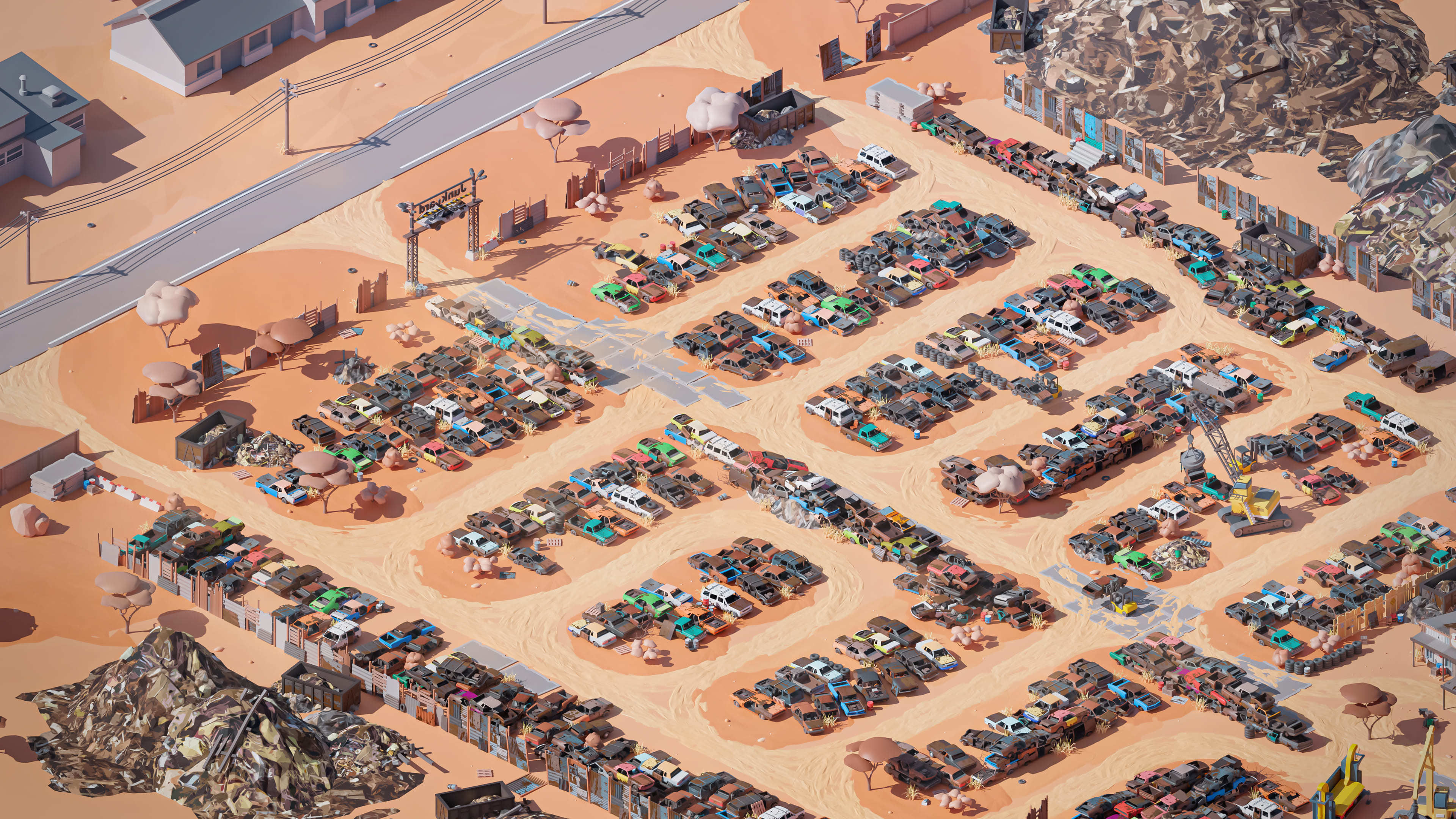 Junkyard Low-poly 3D model_24