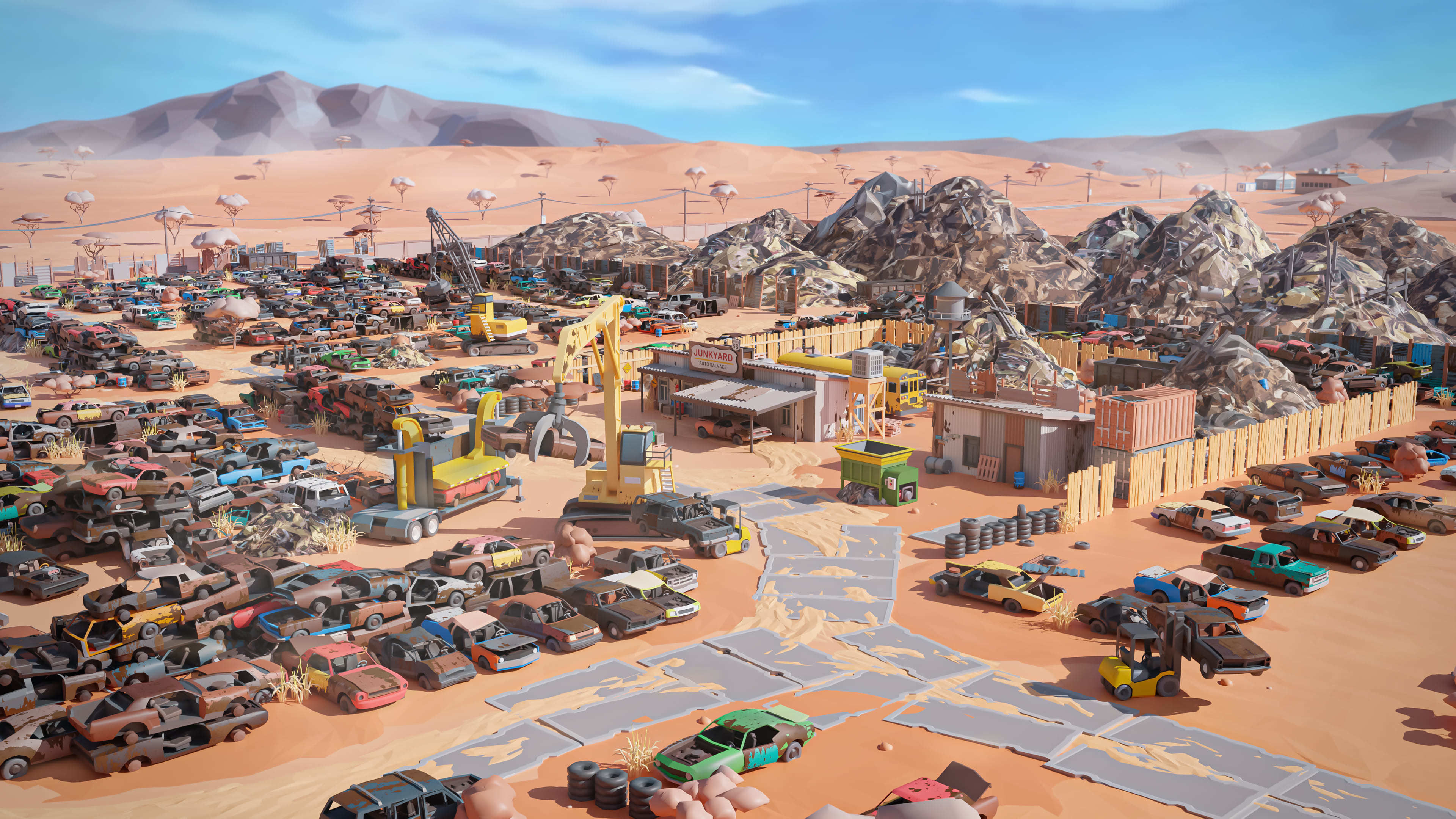 Junkyard Low-poly 3D model_22