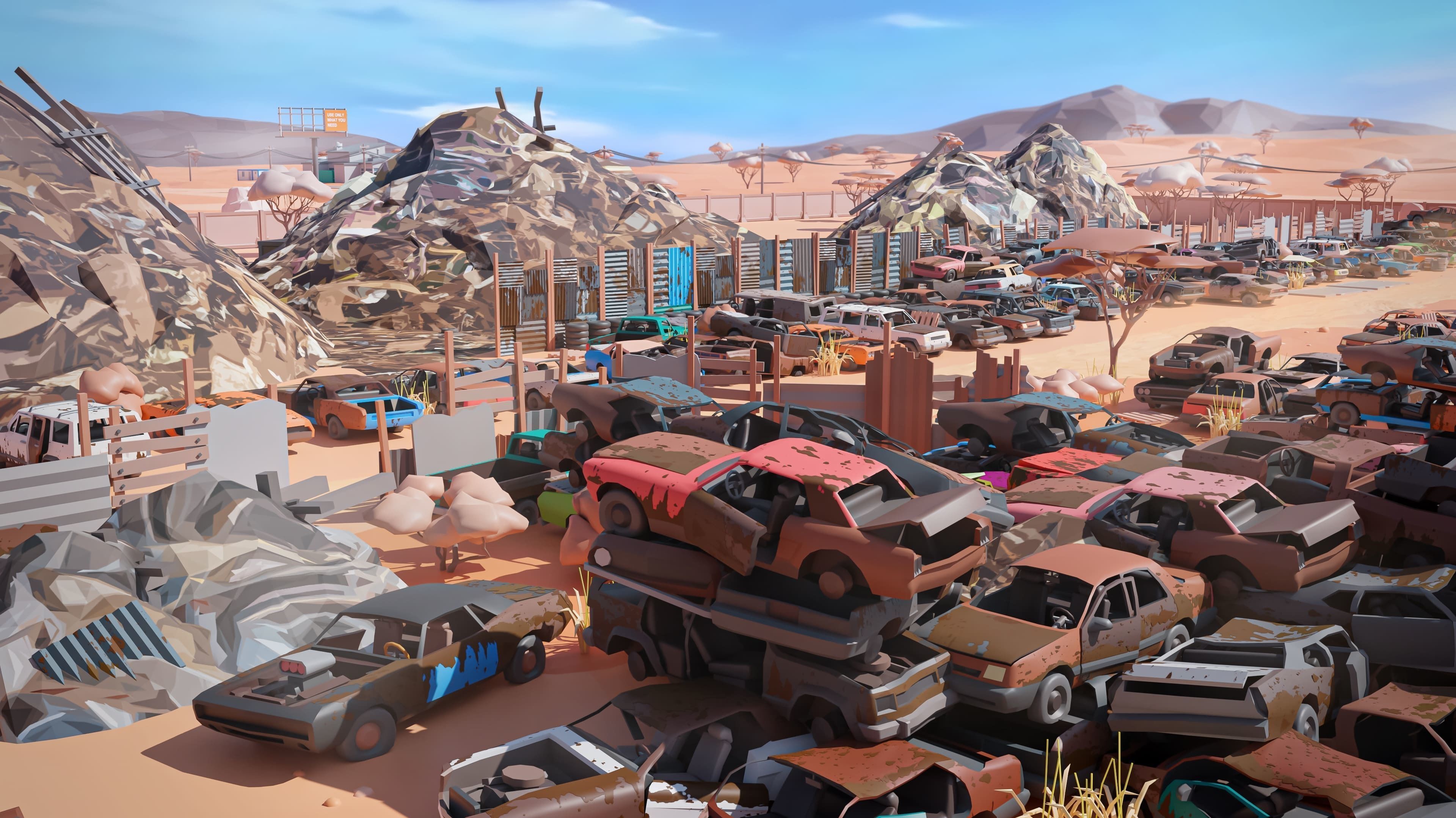 Junkyard Low-poly 3D model_14