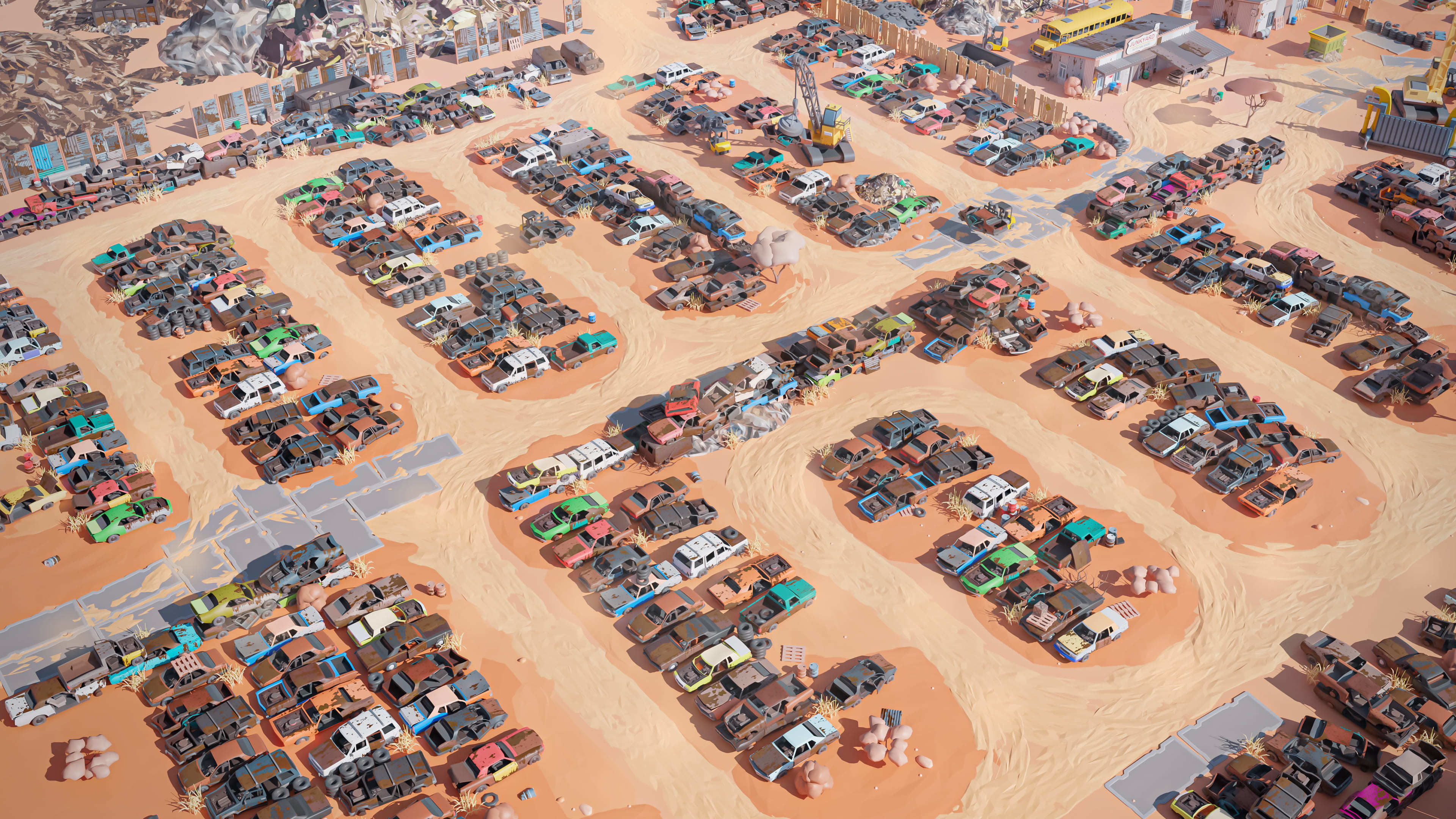 Junkyard Low-poly 3D model_29