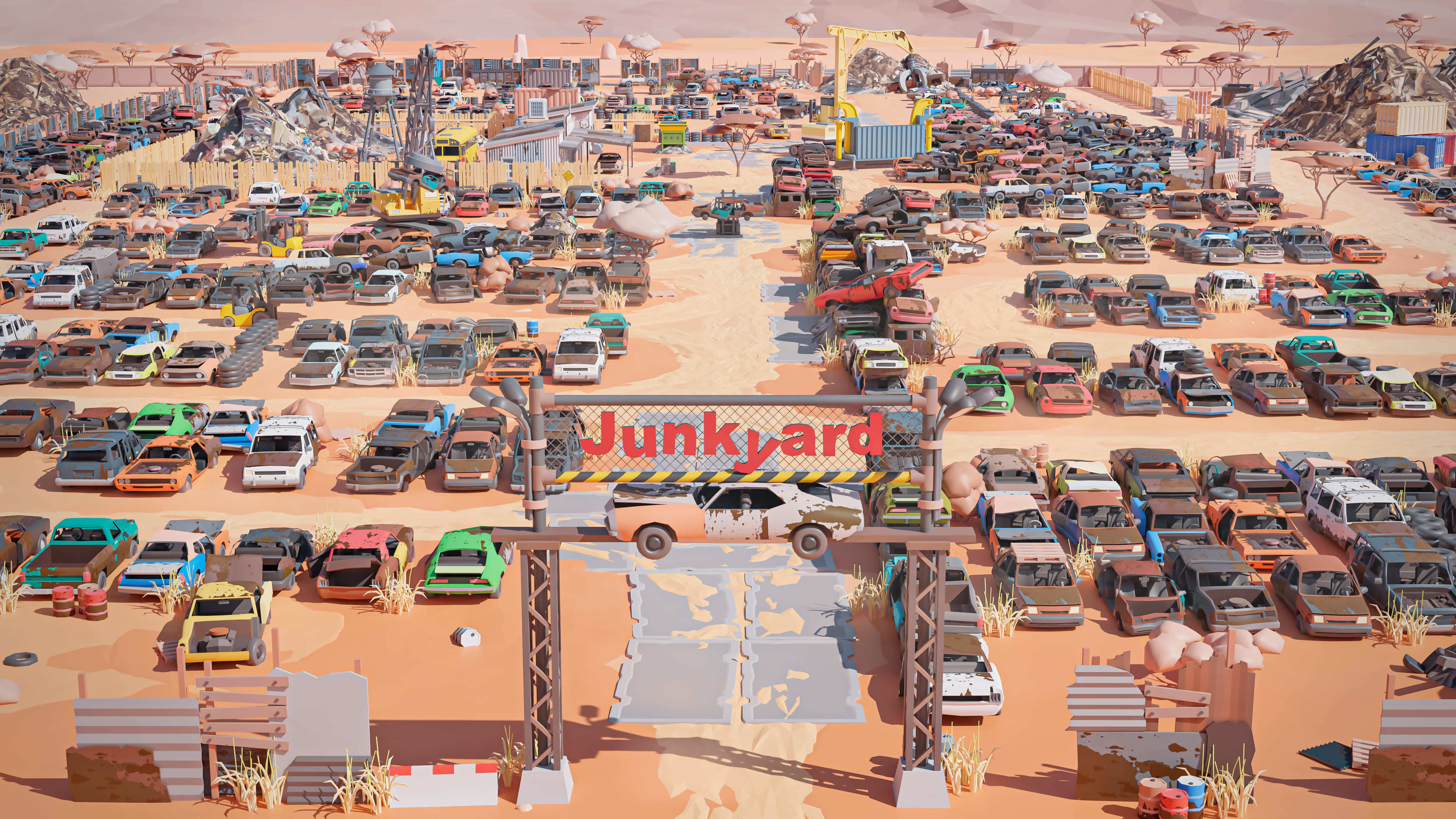 Junkyard Low-poly 3D model_18