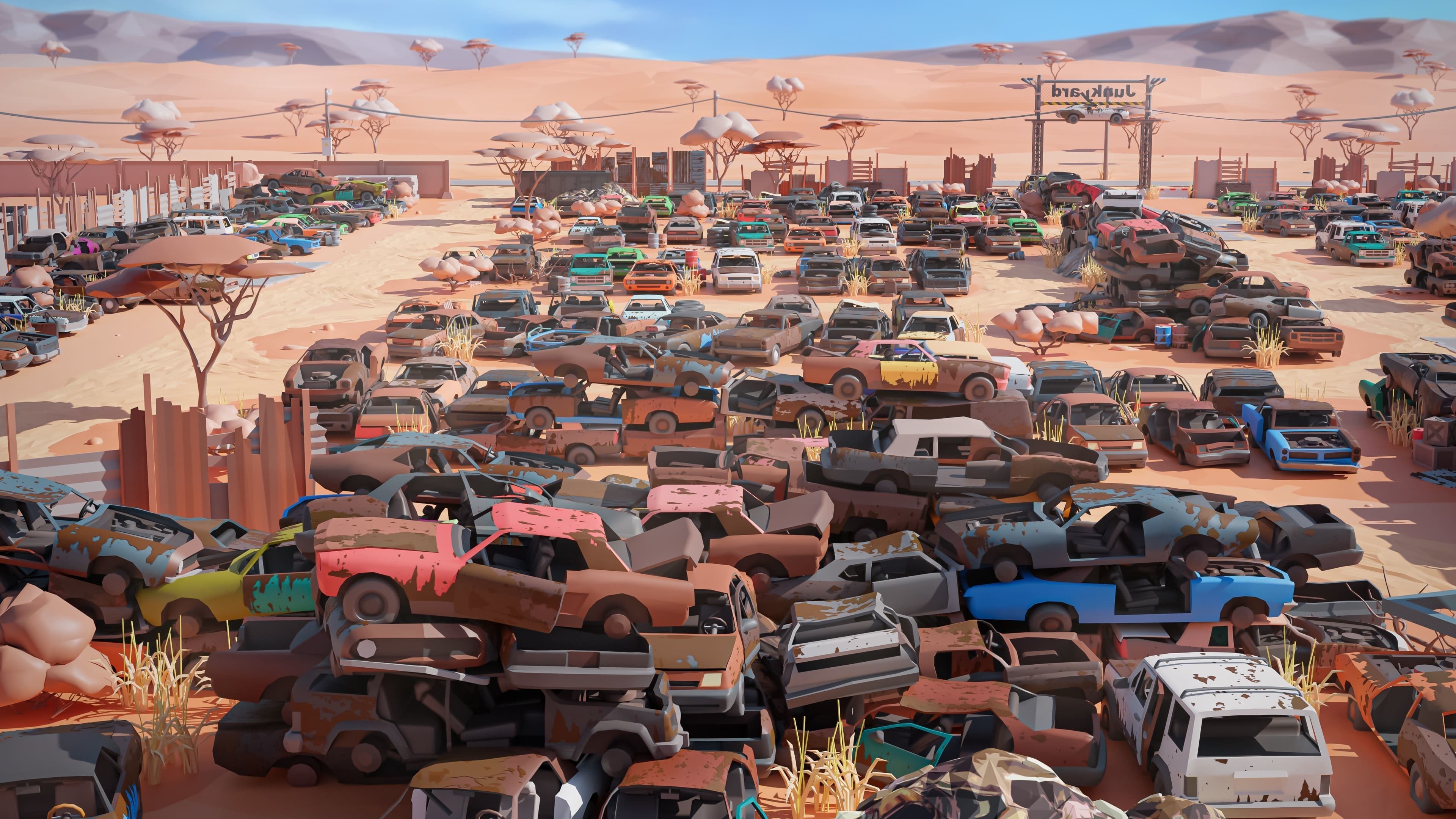 Junkyard Low-poly 3D model_8
