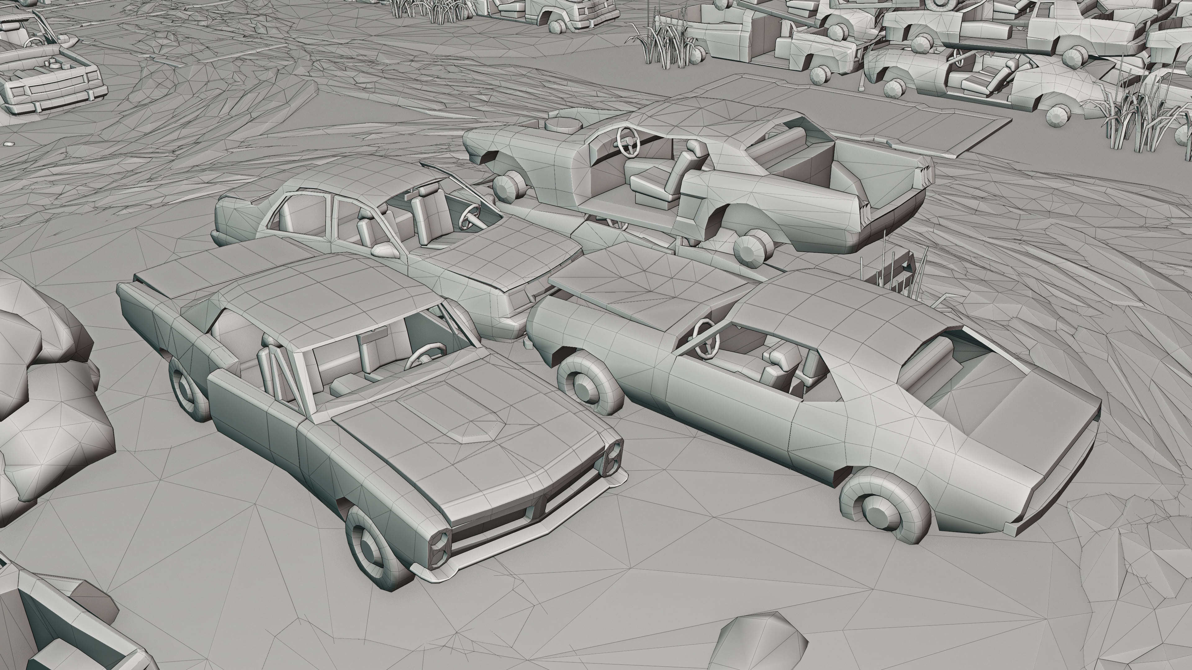 Junkyard Low-poly 3D model_42