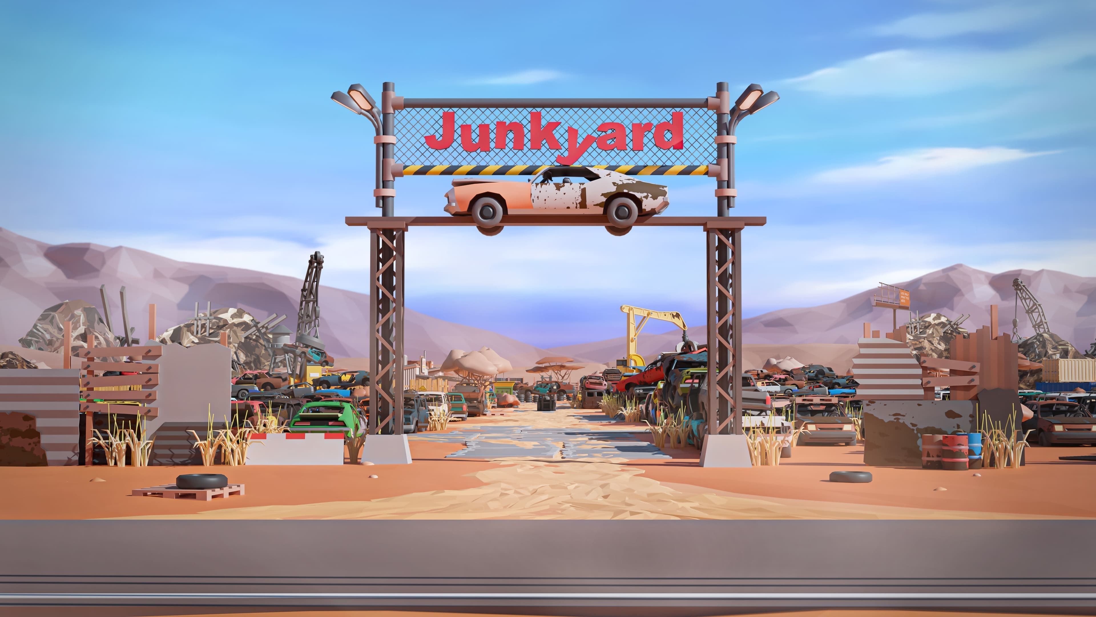 Junkyard Low-poly 3D model_23
