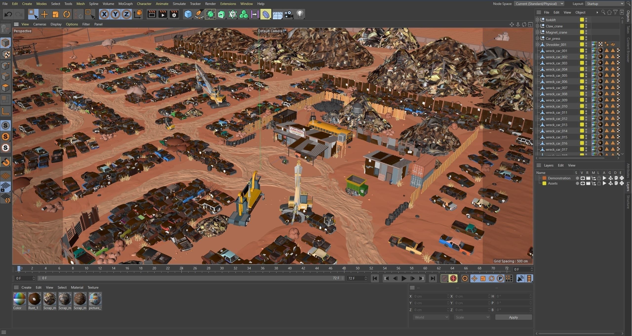 Junkyard Low-poly 3D model_39