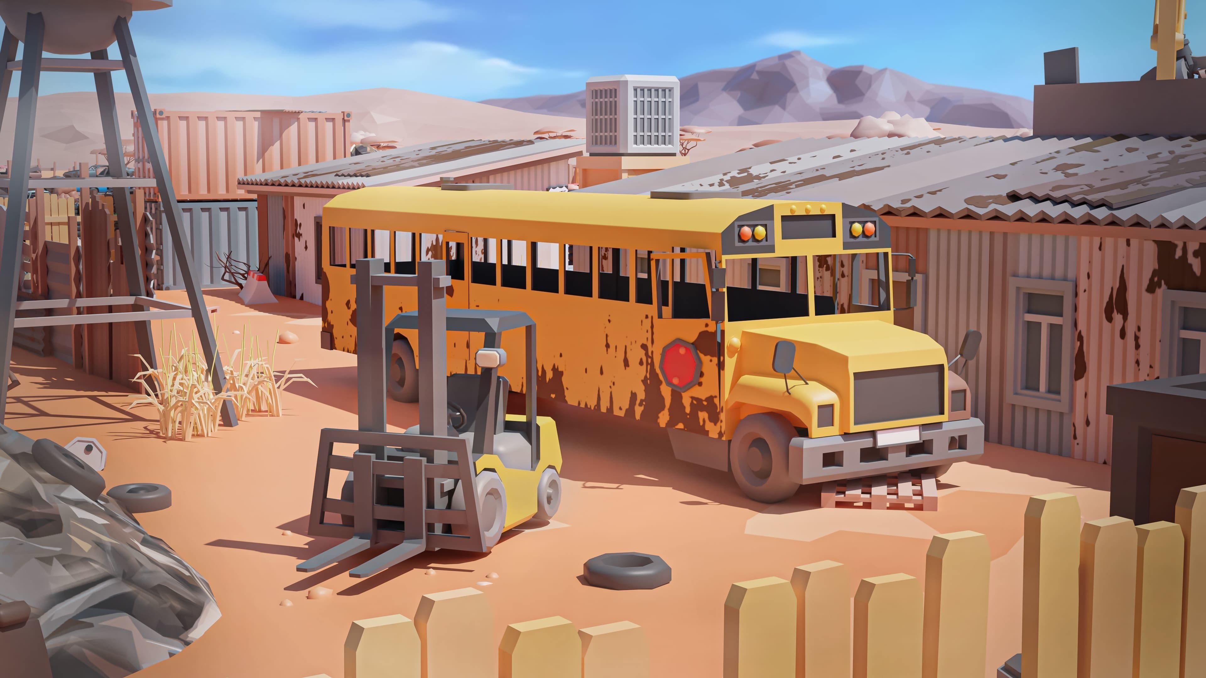 Junkyard Low-poly 3D model_11