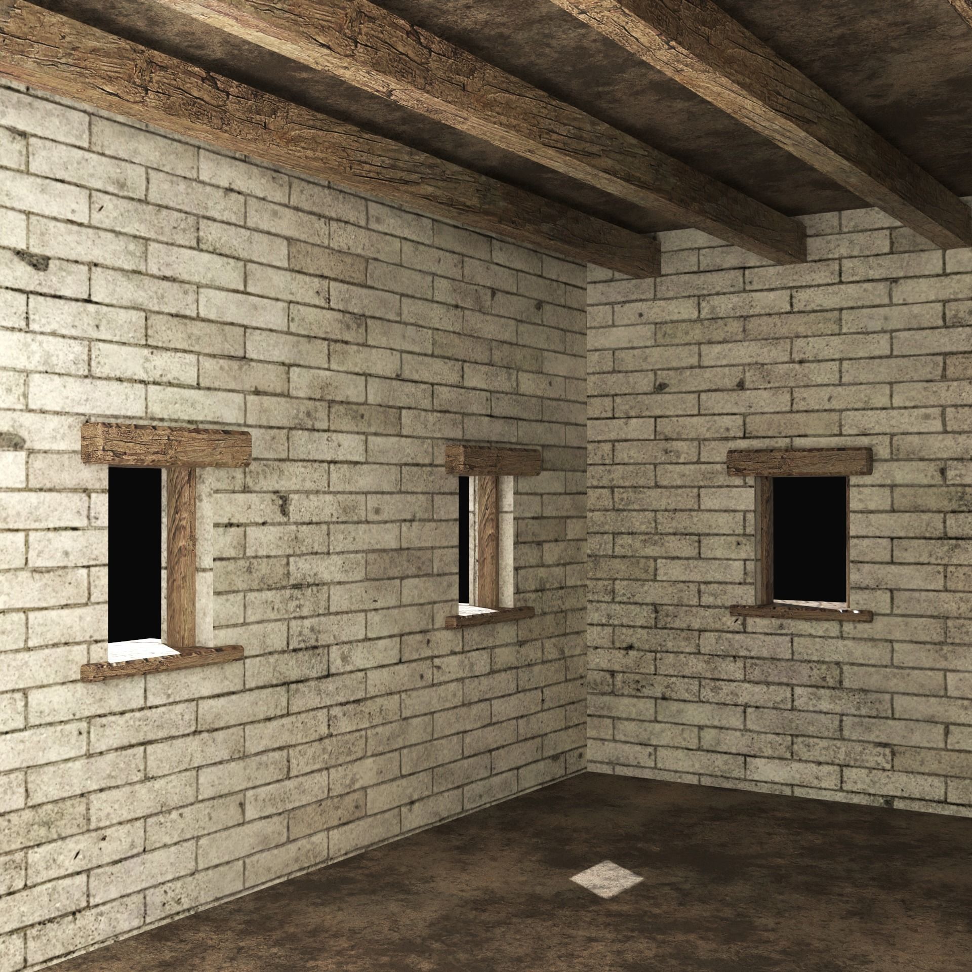 ROMAN ANCIENT GREEK STONE ROME HOUSE HUT BUILDING COLLECTION Low-poly 3D model_11