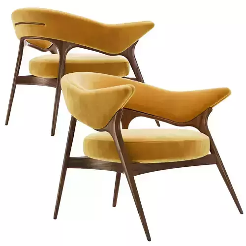 Andorinha Yellow Modern Contemporary Armchair by Alma de Luce