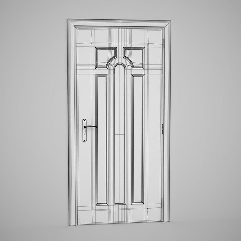 CGAxis Door 3D model_1
