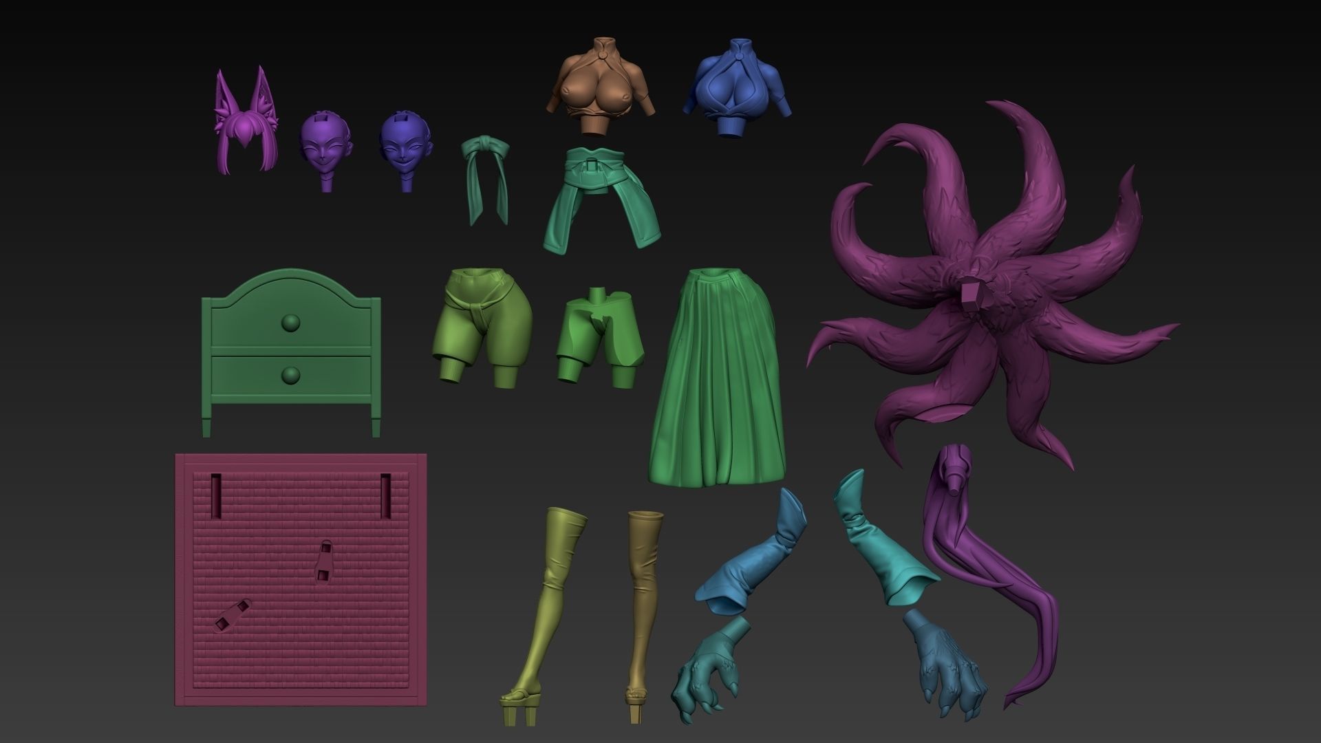 Monster Girl Quest Yao 3D print model_7
