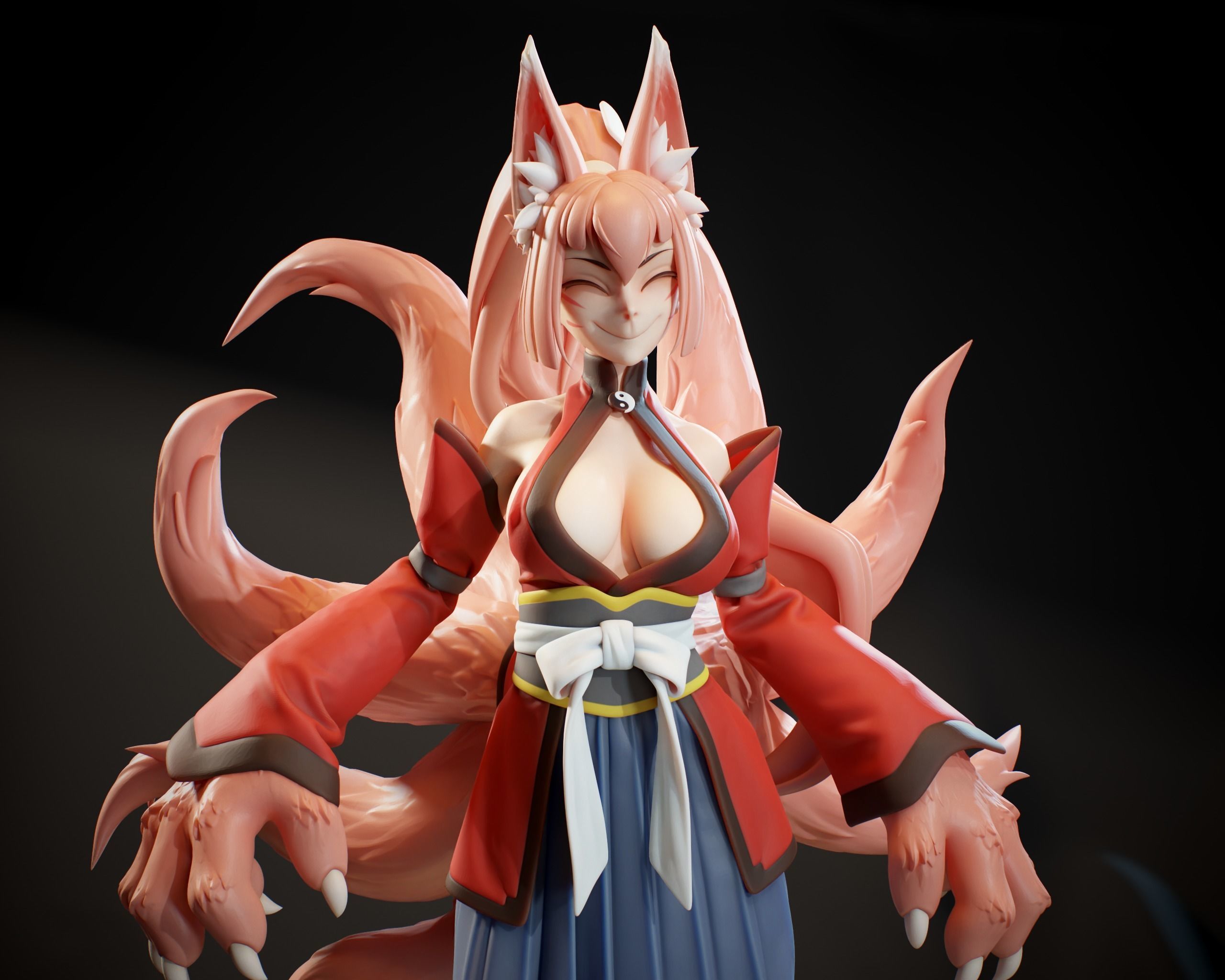 Monster Girl Quest Yao 3D print model_3