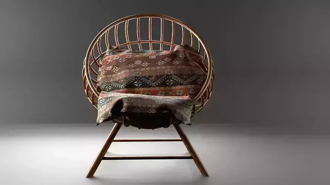 This is a chair with a chic and eclectic boho look