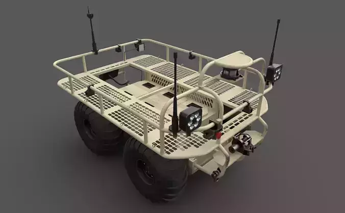 Probot UVG unmanned ground vehicle Low-poly 3D model