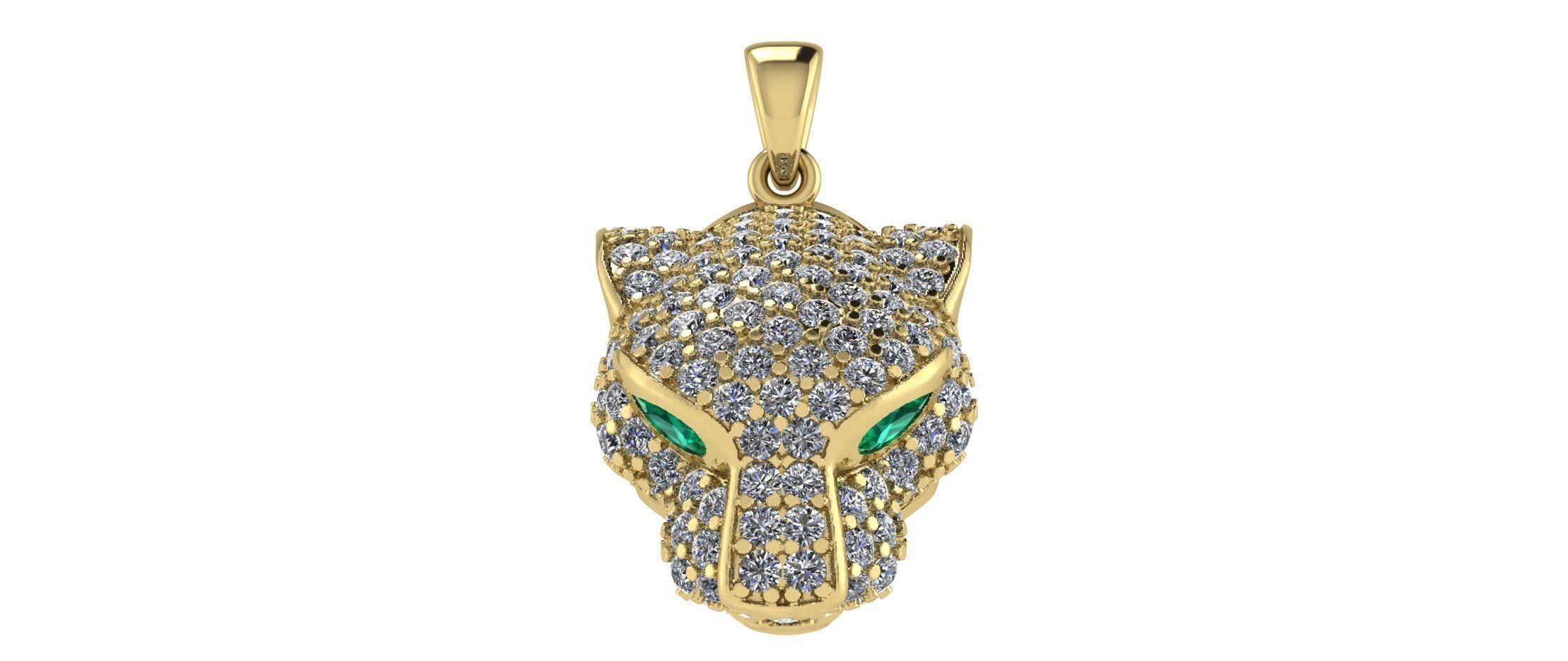 Panther Pendant 3D print model_4