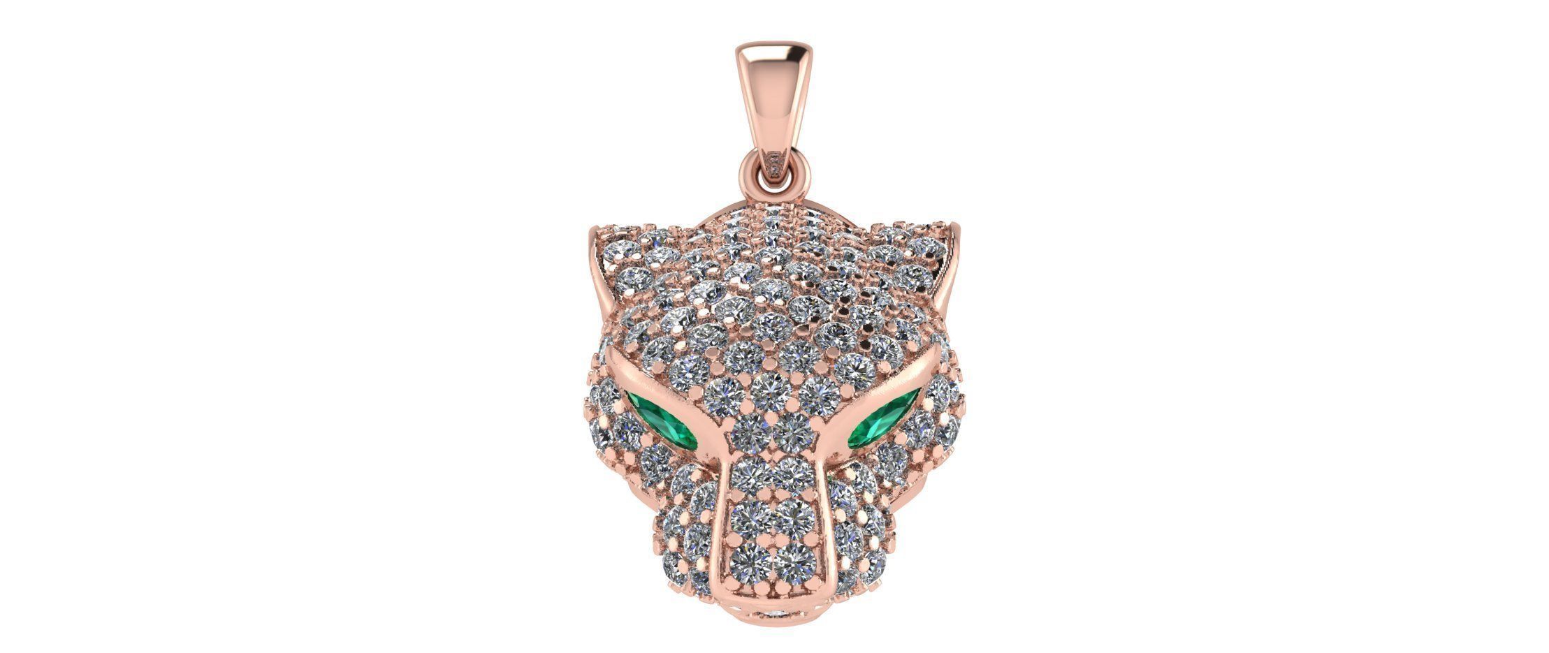 Panther Pendant 3D print model_6