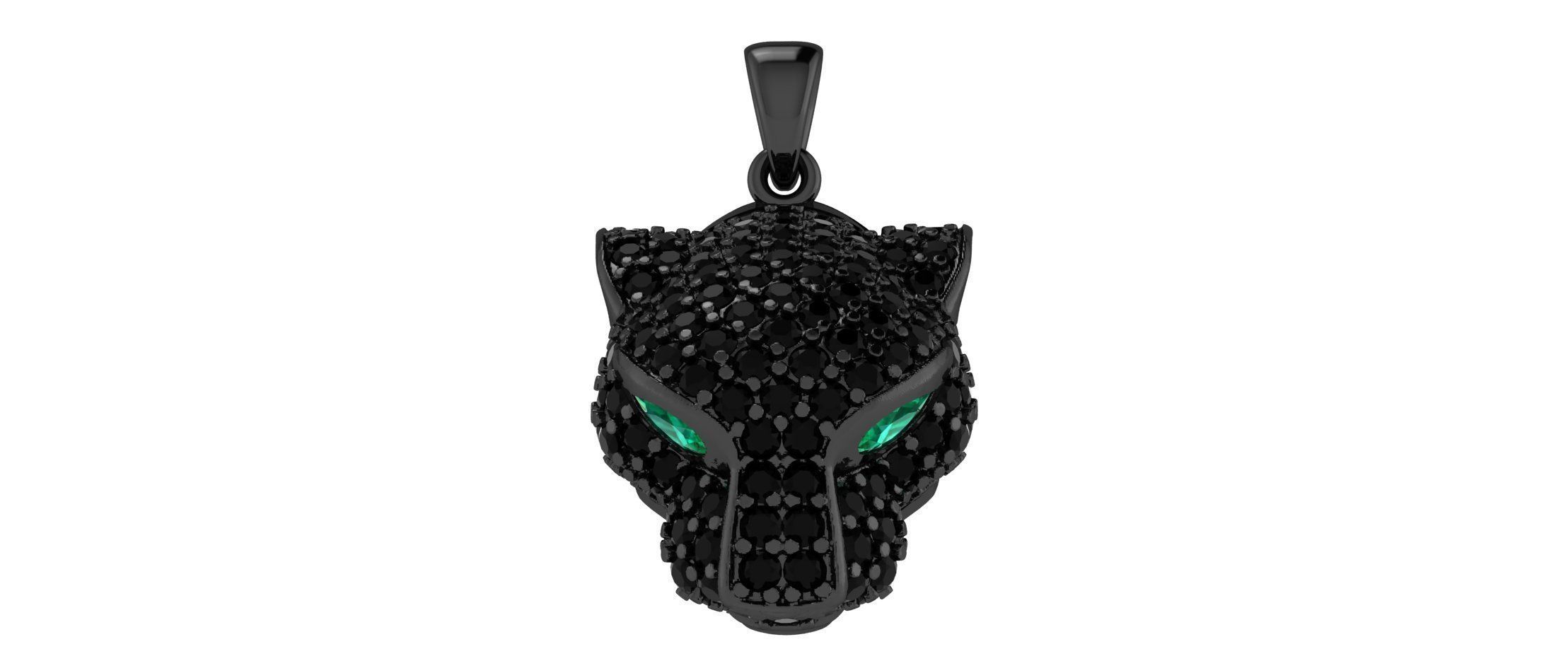 Panther Pendant 3D print model_7