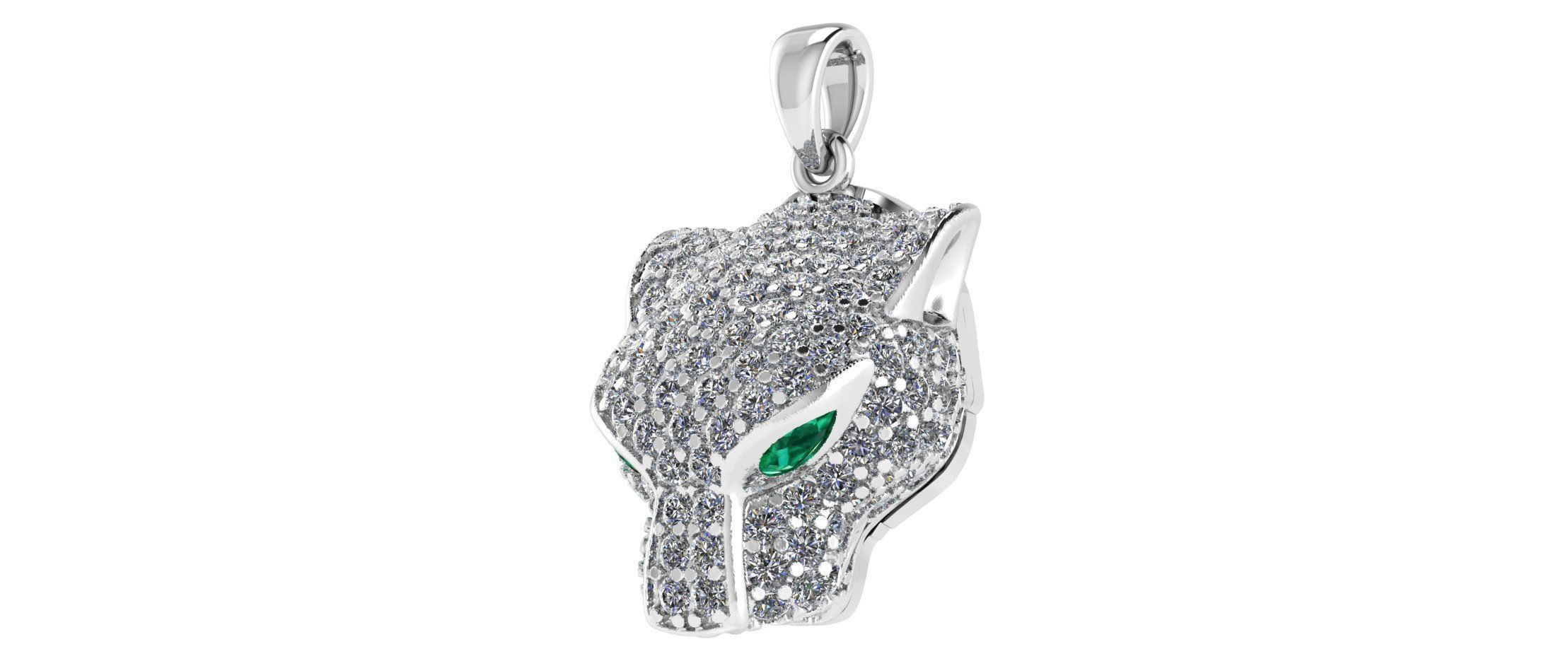 Panther Pendant 3D print model_1