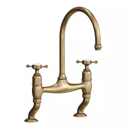 Aged Brass Ionian Tap by deVOL 3D model
