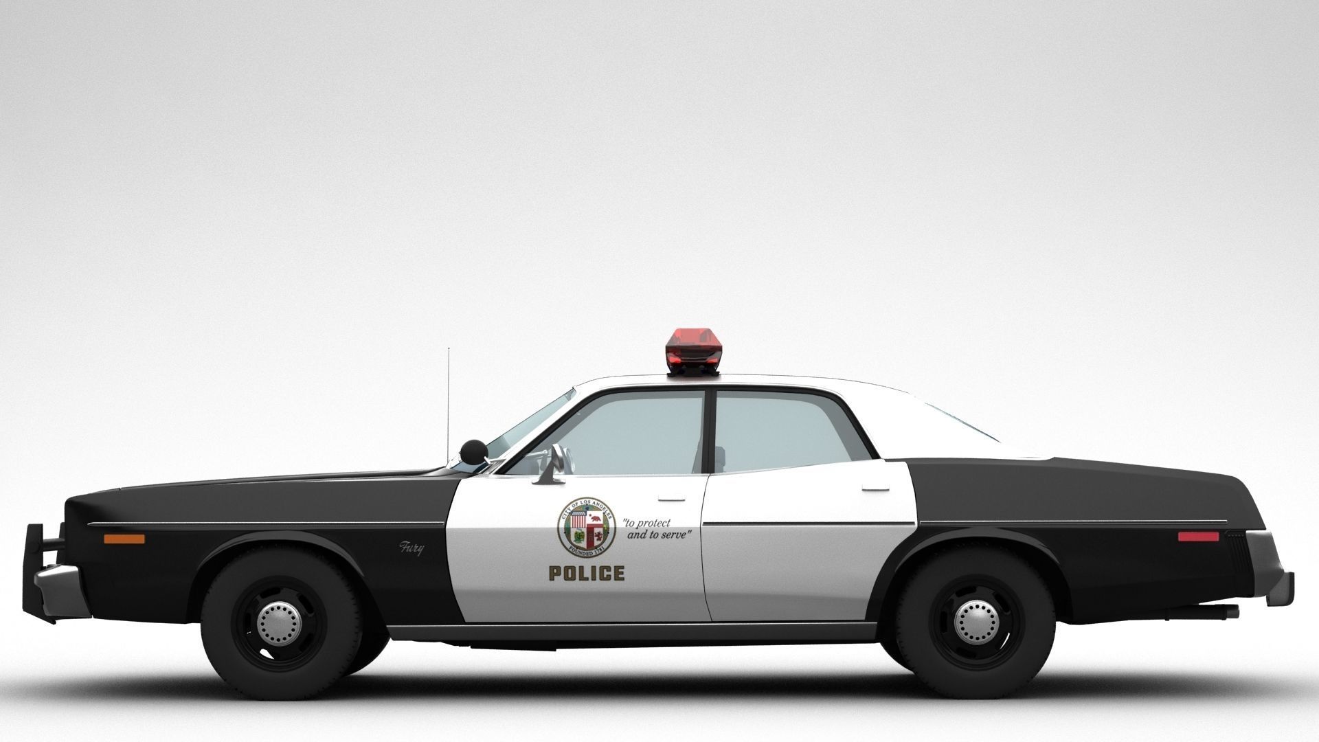 Plymouth Fury Police 1978 3D model_2