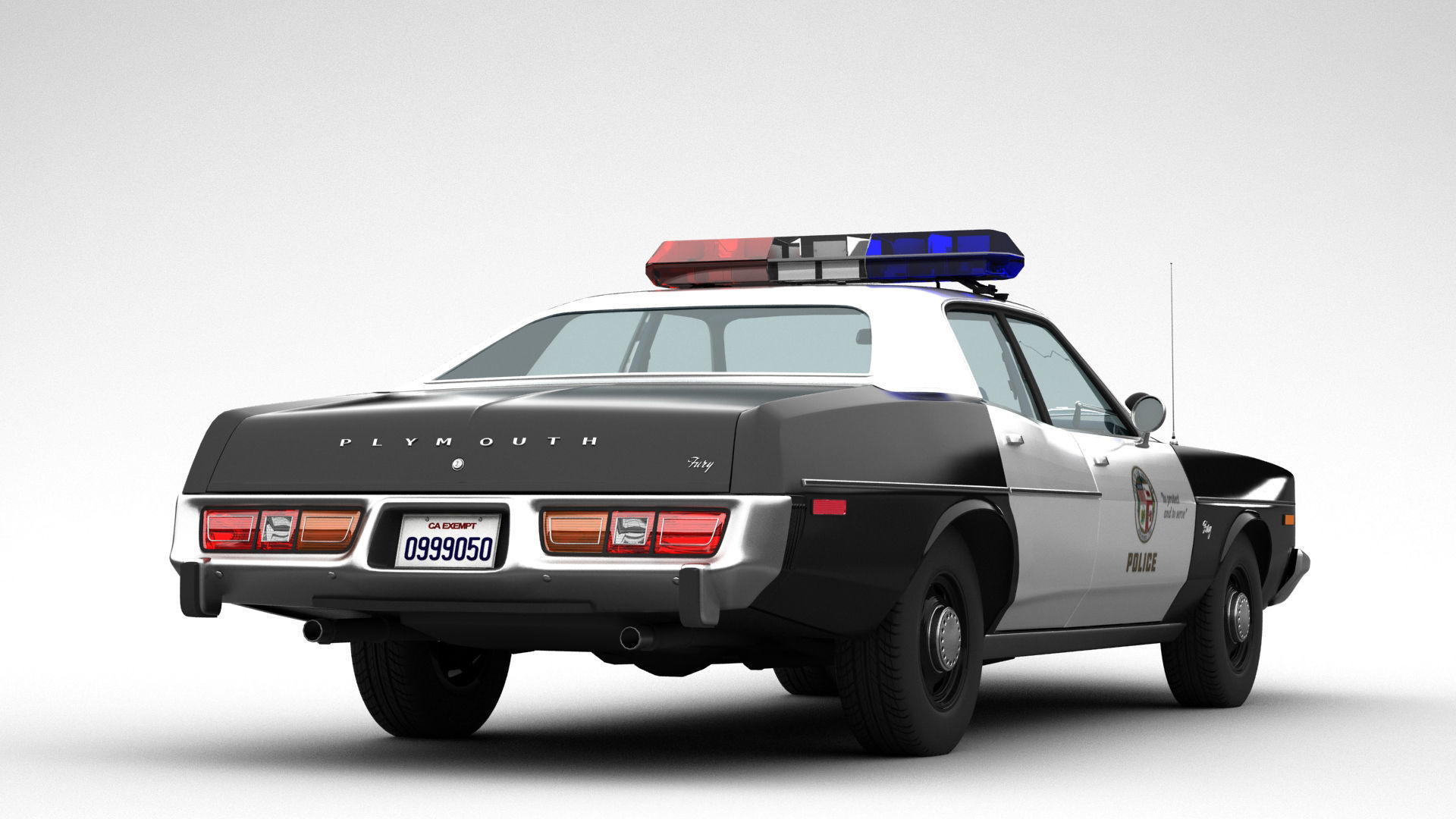 Plymouth Fury Police 1978 3D model_6