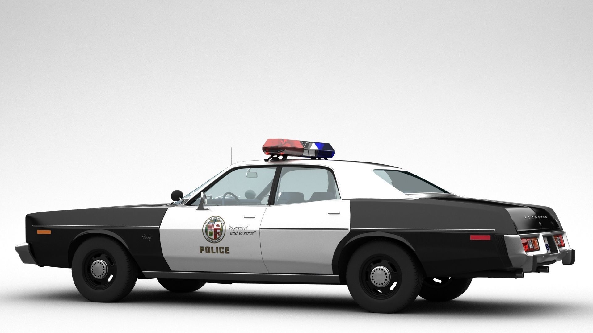 Plymouth Fury Police 1978 3D model_3