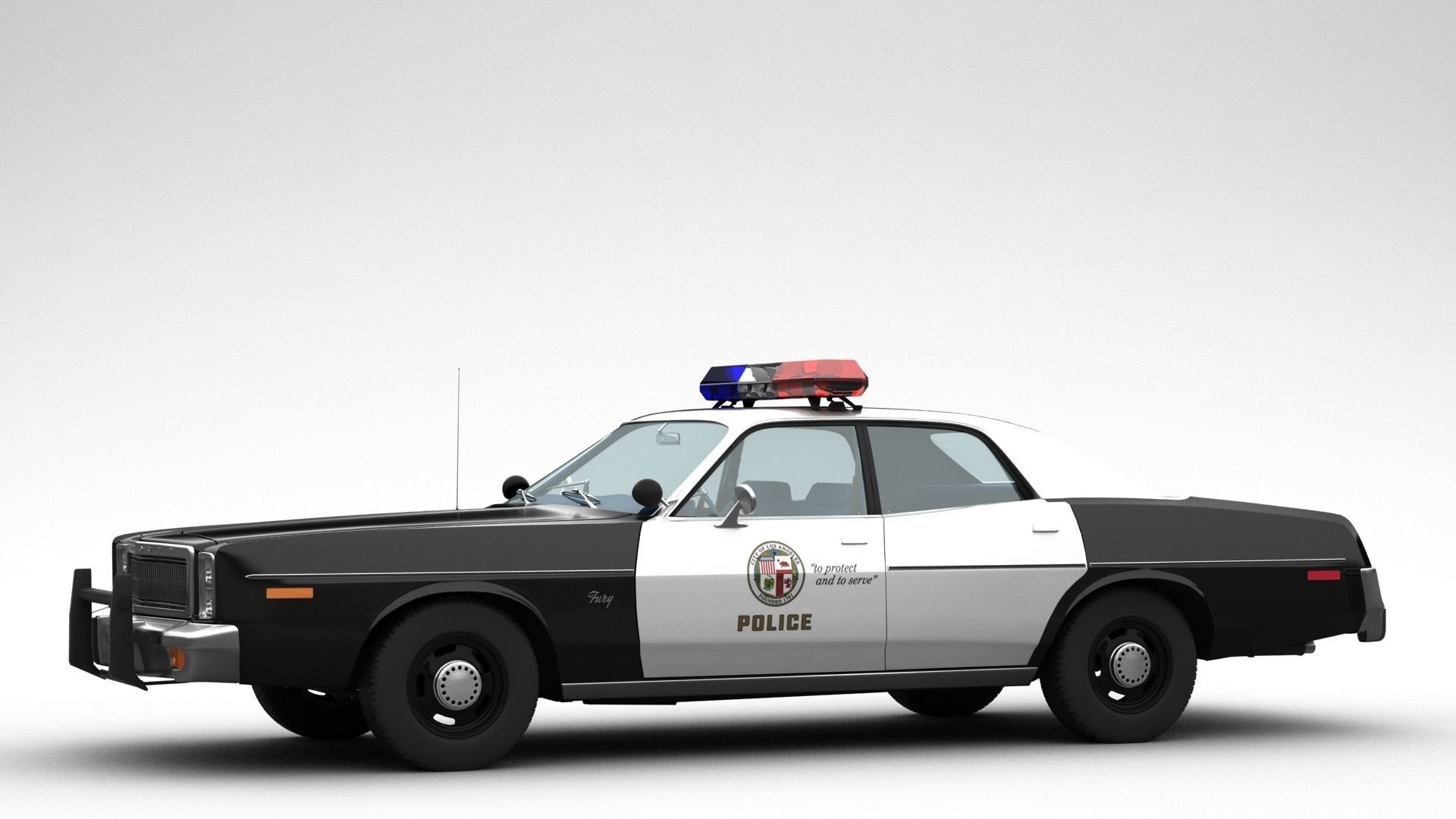 Plymouth Fury Police 1978 3D model_1