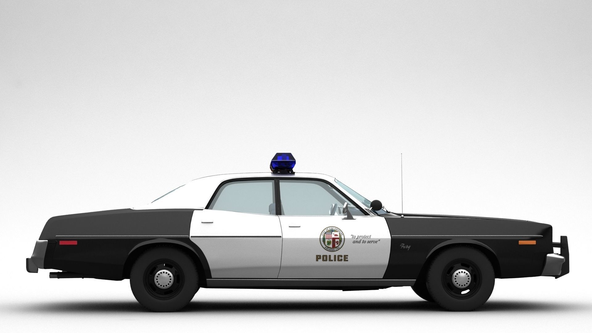 Plymouth Fury Police 1978 3D model_8