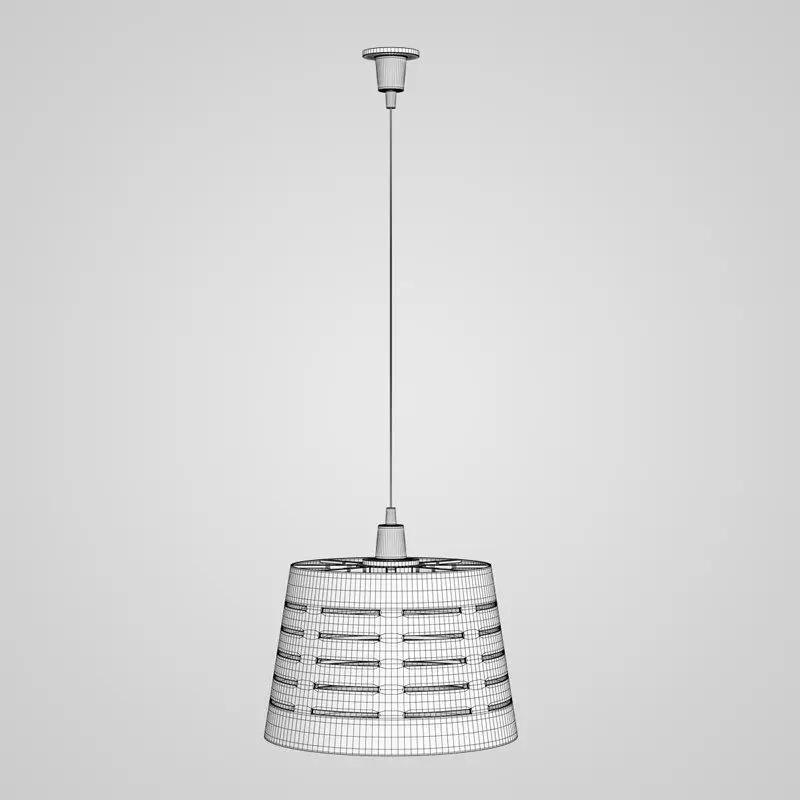 Chrome Hanging Lamp 01 3D model_0