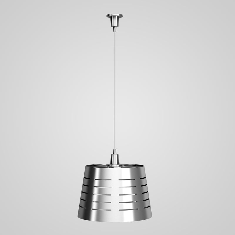 Chrome Hanging Lamp 01 3D model_1