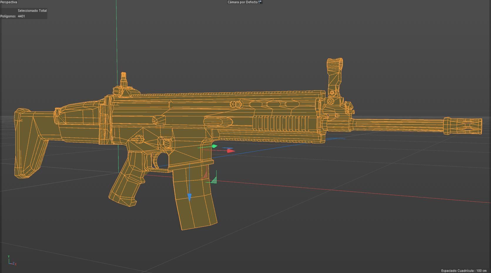FN SCAR L RIFLE PBR Low-poly 3D model_7