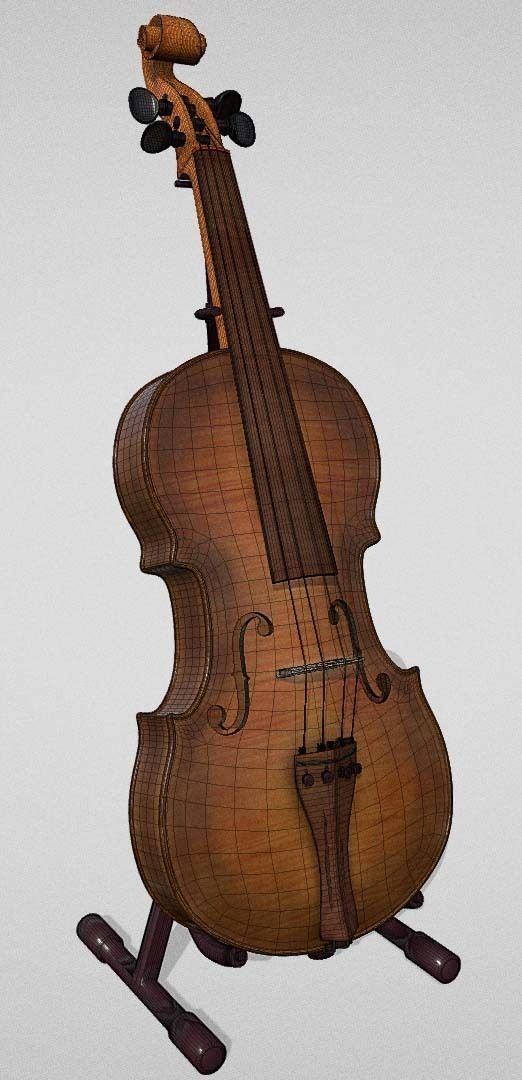 Violin 3D model_6