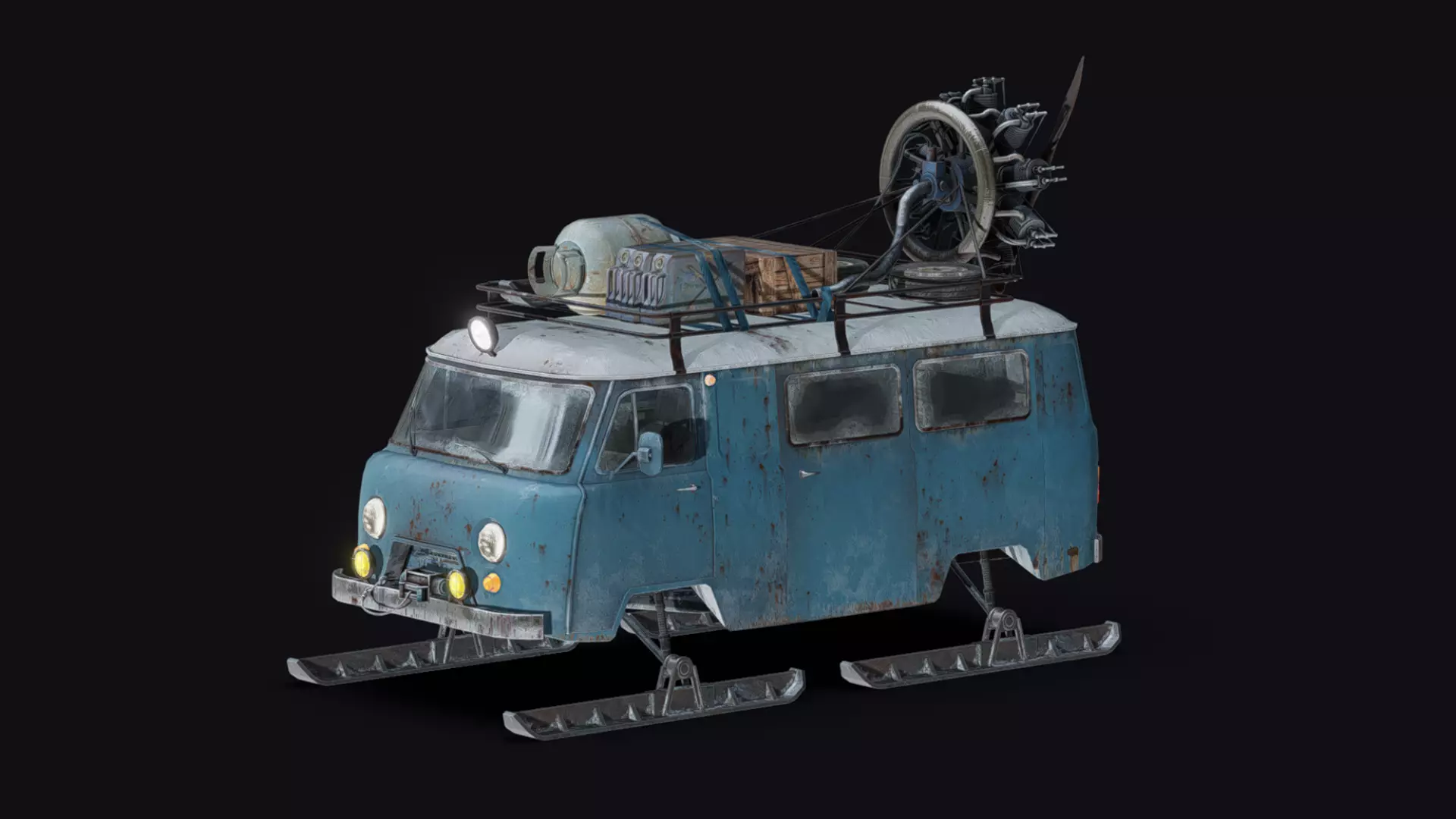 Buchanka Snow Glider Free low-poly 3D model